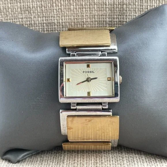 Fossil F2 Women Wristwatch Analog Quartz Ladies Gold/Silver Watch ES-1866 - Picture 2 of 10